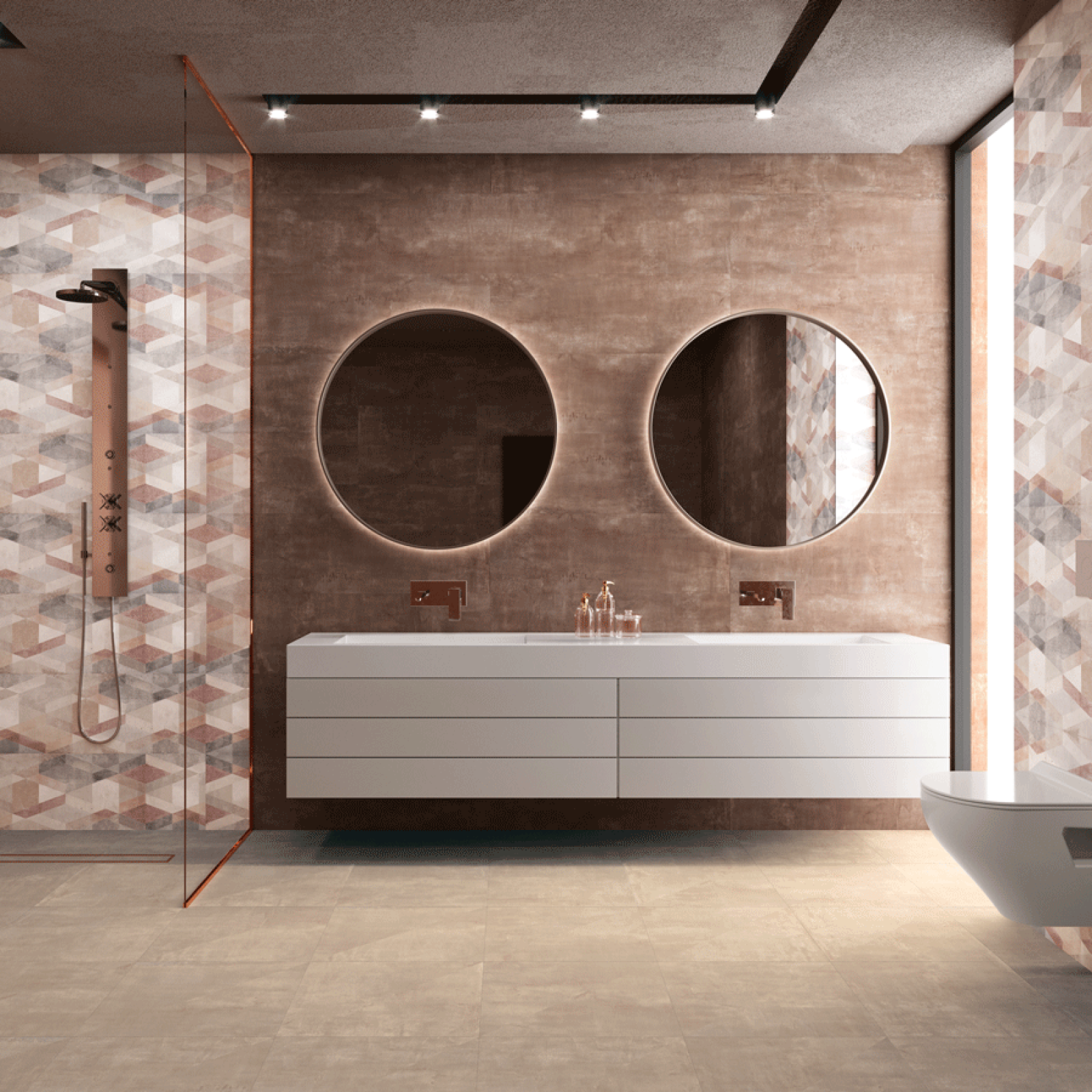 Terrabi Weiß Decofon 30x90cm Fliese für Boden&Wand Matt